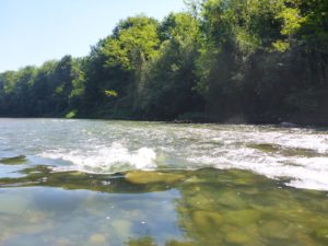 "Stromschnellen" vor der Thurbrücke