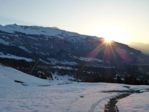 Sonnenaufgang Flimserstein