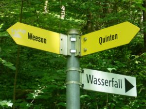 Wegweiser Weesen Quinten