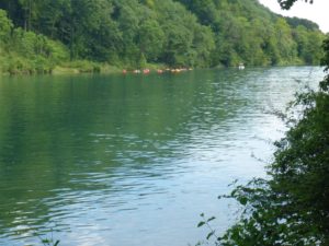 Kanutour auf dem Rhein