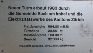 Infotafel IrchelturmInfotafel Irchelturm