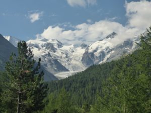 Bernina Gruppe: Bellavista, Piz Zupo, Piz Argient, Piz Bernina (v.l.n.r)