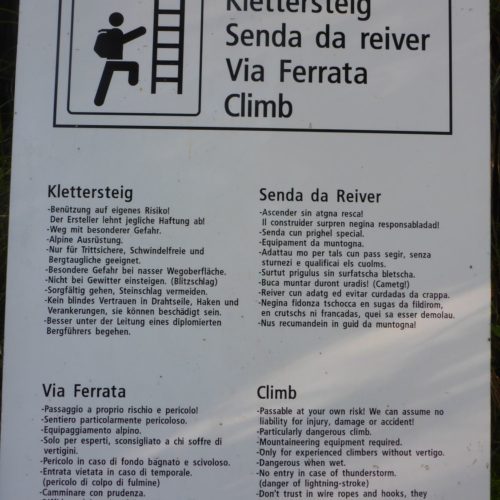 Klettersteig Regeln