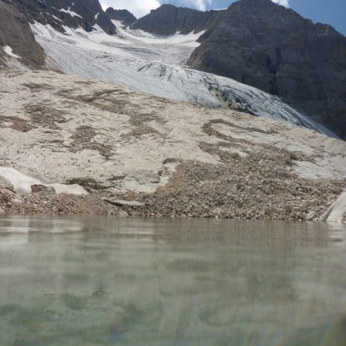 Gletschersee und Marmolada