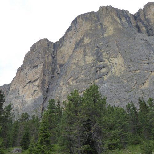 Route rechts von der Rinne