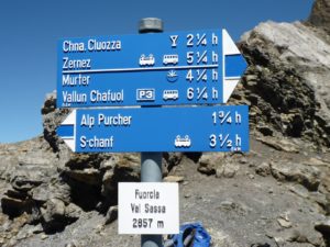 Fuorcla Val Sassa 2857 M.ü.M.