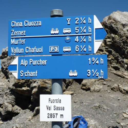 Fuorcla Val Sassa 2857 M.ü.M.