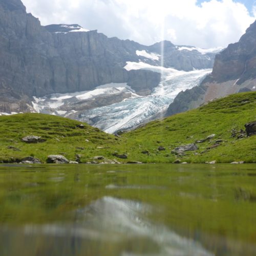 Bifertengletscher aus dem Badesee aufgenommen