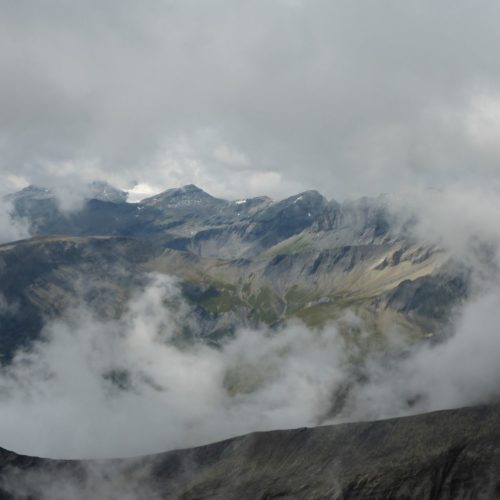 Blick zum Vorab und Piz Grisch