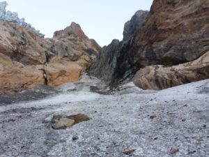 Gelbwand, Schneebrücke als Zustieg