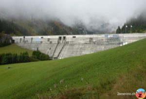 Staumauer Pigniu / Panix, Suworow Zeichnung, Kletterwand