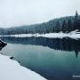 Caumasee im Schnee