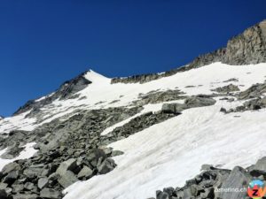 Rheinwaldhorn/Adula 3402m ü.M. und Aufstiegsroute