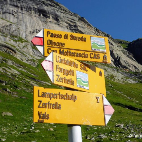 Wegweiser Passo Soreda