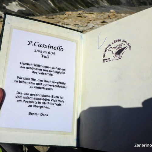 Gipfelbuch Pizzo Cassinello