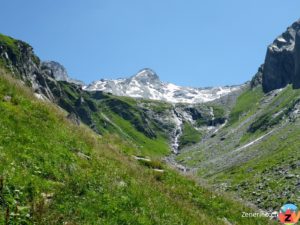 Blick zurück: Pizzo Cassinello (li.) und Pizzo di Cassimoi (re)