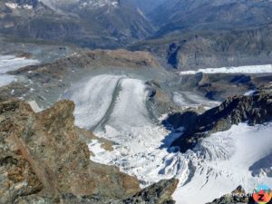 Aussichtsplatform Klein Matterhorn, Unterer Theodulgletscher