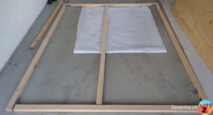 Rahmen vor der Montage