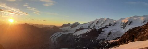 Piz Balü und Bellavista in der Morgensonne