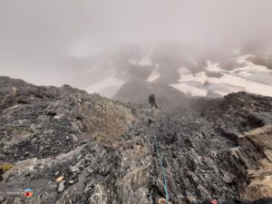 Einstieg in den Piz Sardona Mittelpfeiler