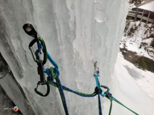 Standplatz erste Seillänge Verschneidungsfall