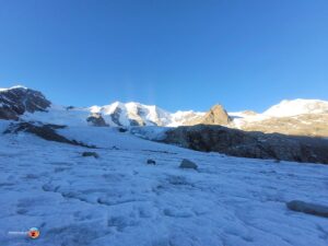 Blick vom Persgletscher auf den Palü