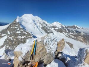 Piz Palü und Piz Bernina vom Piz Cambrena